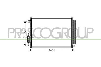 Prasco Kondensator, Klimaanlage [Hersteller-Nr. FD008C003] für Abarth, Fiat, Ford, Lancia von PRASCO