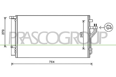 Prasco Kondensator, Klimaanlage [Hersteller-Nr. HN804C001] für Hyundai, Kia von PRASCO