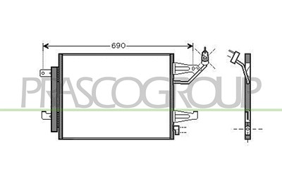 Prasco Kondensator, Klimaanlage [Hersteller-Nr. MB324C002] für Mitsubishi, Smart von PRASCO