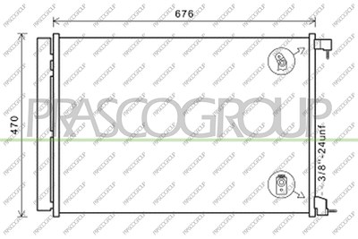 Prasco Kondensator, Klimaanlage [Hersteller-Nr. ME530C002] für Mercedes-Benz von PRASCO