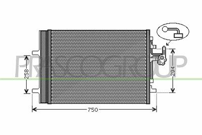 Prasco Kondensator, Klimaanlage [Hersteller-Nr. VV046C002] für Volvo von PRASCO