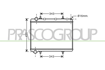 Prasco Kühler, Motorkühlung [Hersteller-Nr. CI424R006] für Citroën, Peugeot von PRASCO