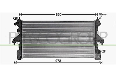 Prasco Kühler, Motorkühlung [Hersteller-Nr. CI956R003] für Citroën, Peugeot von PRASCO
