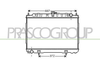Prasco Kühler, Motorkühlung [Hersteller-Nr. DS830R004] für Nissan von PRASCO
