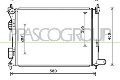 Prasco Kühler, Motorkühlung [Hersteller-Nr. HN202R003] für Hyundai, Kia von PRASCO