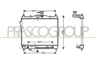 Prasco Kühler, Motorkühlung [Hersteller-Nr. HN330R004] für Hyundai von PRASCO