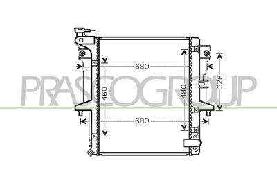 Prasco Kühler, Motorkühlung [Hersteller-Nr. MB821R001] für Mitsubishi von PRASCO