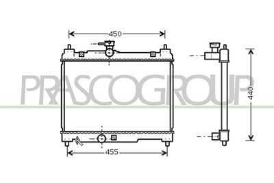 Prasco Kühler, Motorkühlung [Hersteller-Nr. TY320R001] für Toyota von PRASCO
