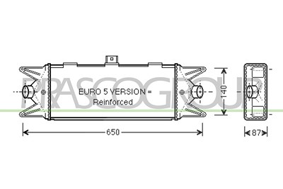 Prasco Ladeluftkühler [Hersteller-Nr. FT928N001] für Iveco von PRASCO