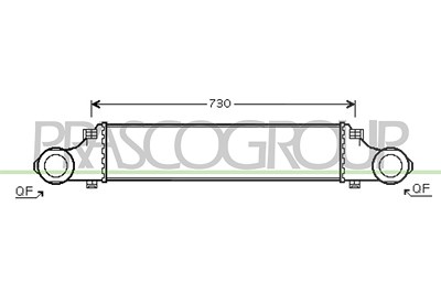 Prasco Ladeluftkühler [Hersteller-Nr. ME039N001] für Mercedes-Benz von PRASCO