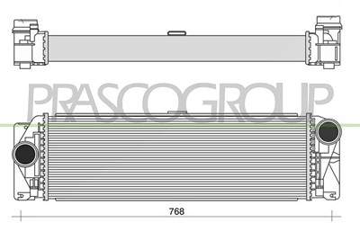 Prasco Ladeluftkühler [Hersteller-Nr. ME923N003] für Mercedes-Benz von PRASCO