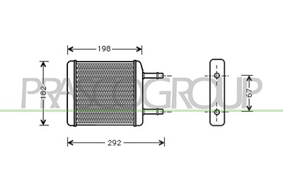 Prasco Wärmetauscher, Innenraumheizung [Hersteller-Nr. DW320H001] für Chevrolet, Daewoo von PRASCO