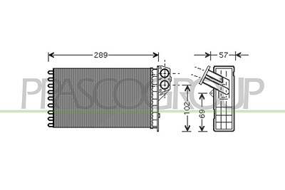 Prasco Wärmetauscher, Innenraumheizung [Hersteller-Nr. PG420H001] für Peugeot von PRASCO