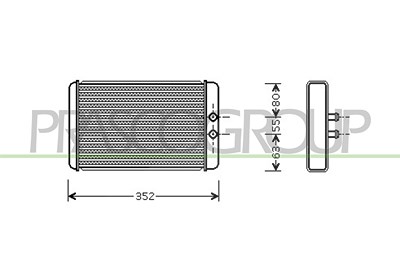 Prasco Wärmetauscher, Innenraumheizung [Hersteller-Nr. CI950H003] für Citroën, Fiat, Peugeot von PRASCO