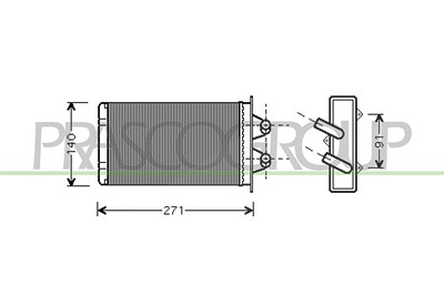 Prasco Wärmetauscher, Innenraumheizung [Hersteller-Nr. FT017H001] für Fiat von PRASCO