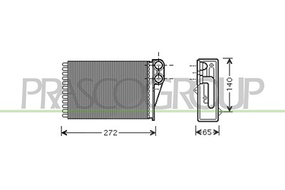 Prasco Wärmetauscher, Innenraumheizung [Hersteller-Nr. PG320H001] für Peugeot von PRASCO