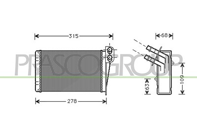Prasco Wärmetauscher, Innenraumheizung [Hersteller-Nr. RN320H001] für Renault von PRASCO