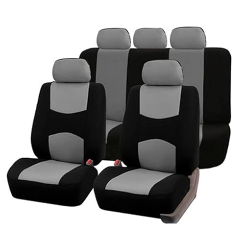 PREB 5Sitzer Autositzbezüge Set für Skoda Kamiq/2019 2020 2021 2022 2023 | Vorne Hinten Sitzschoner Langlebig Bequem Zubehör,A/Gray von PREB