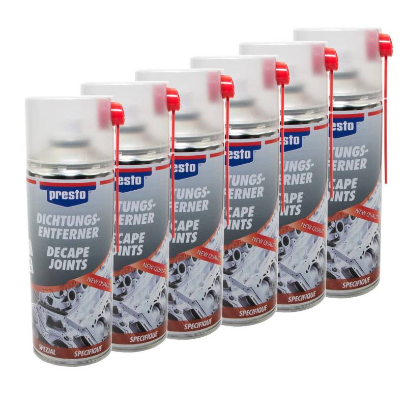 Dichtungsentferner Spray Dichtung Klebstoff & Öl Entferner Presto 157080 6 X 400 ml von PRESTO_bundle