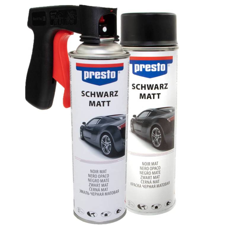 Felgenspray schwarz matt Lack Spray Presto 428955 2 X 500 ml mit Pistolengriff von PRESTO_bundle