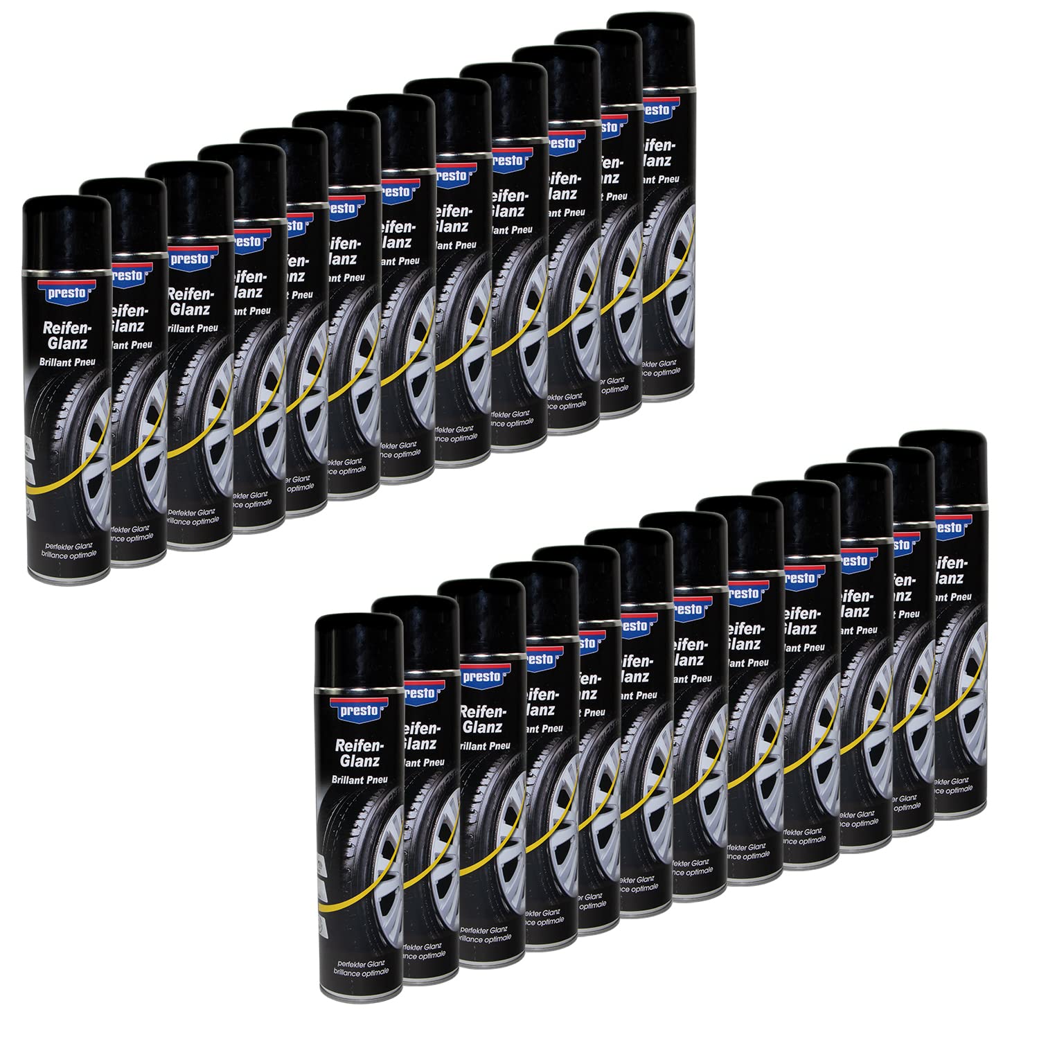 Reifenglanz Spray Reifenpflege Schutz Glanz Versiegelung Presto 383458 24 X 600 ml von PRESTO_bundle
