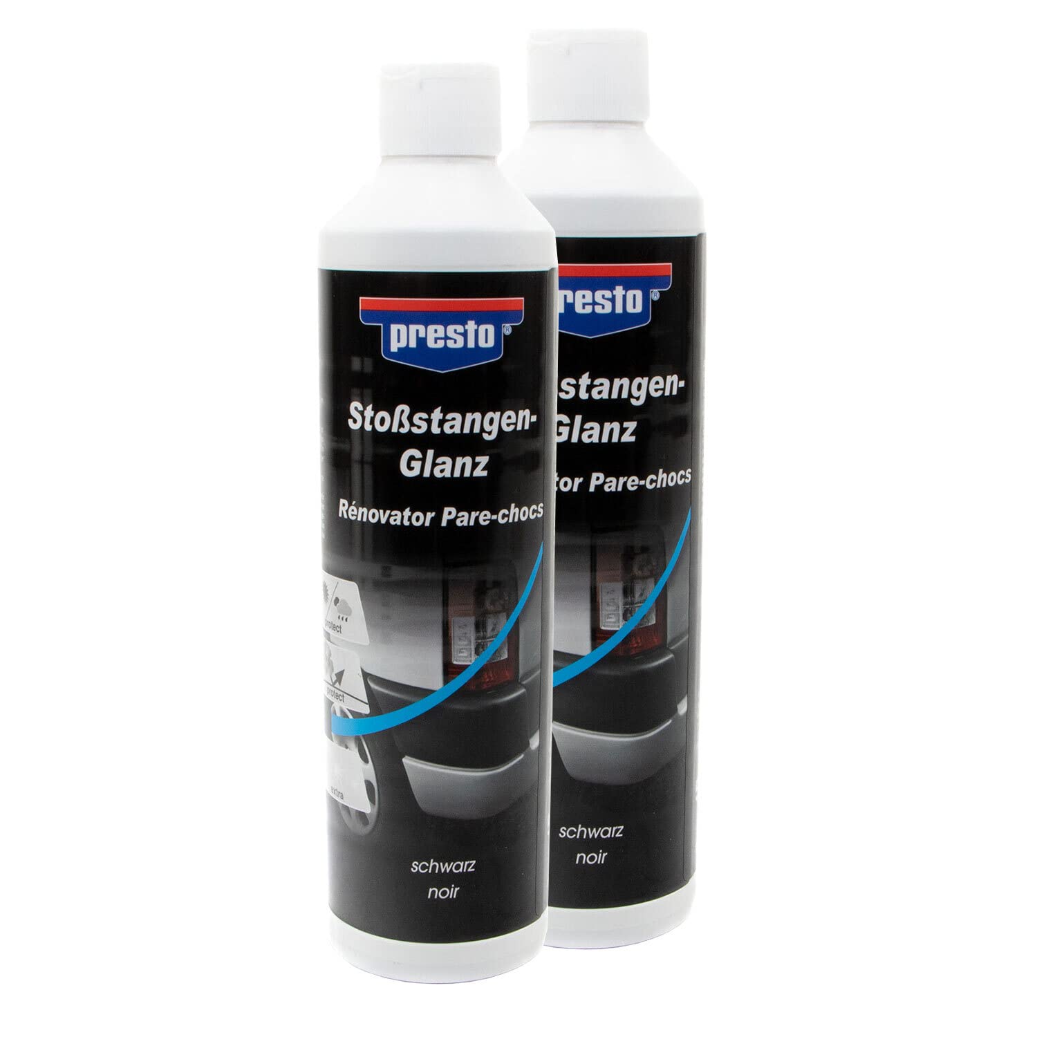 Stoßstangenglanz Kunststoff Pflege Plastik Glanz Spray Presto 383410 2 X 500 ml von PRESTO_bundle