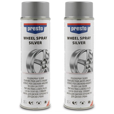 Presto 2x 500 ml Universal Felgenspray, silber von PRESTO