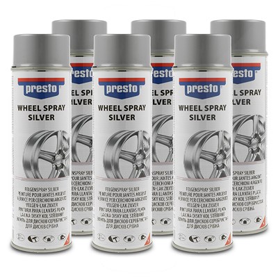 Presto 6x 500 ml Universal Felgenspray, silber von PRESTO