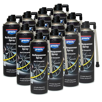 Presto 12x 500ml Reifenpannenspray [Hersteller-Nr. 383298] von PRESTO