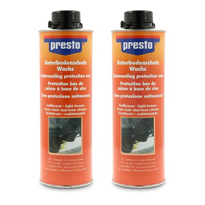 Presto 2x 1 L Unterbodenschutz auf Wachsbasis braun [Hersteller-Nr. 603246] von PRESTO