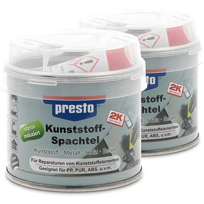 Presto 2x 250g Kunststoffspachtel [Hersteller-Nr. 601460] von PRESTO