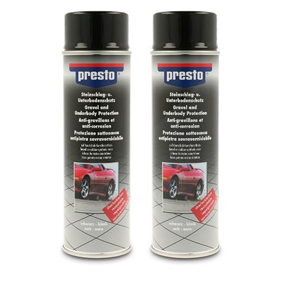 Presto 2x 500ml Steinschlag- und Unterbodenschutz schwarz [Hersteller-Nr. 306024] von PRESTO