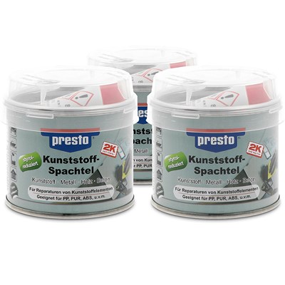 Presto 3x 250g Kunststoffspachtel [Hersteller-Nr. 601460] von PRESTO