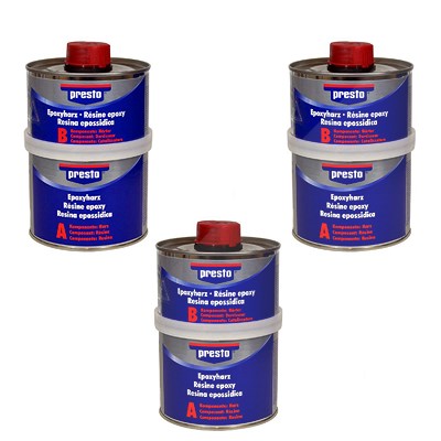 Presto 3x 500g Epoxyharz, klar mit Härter [Hersteller-Nr. 600579] von PRESTO