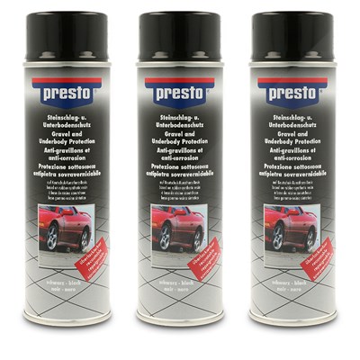 Presto 3x 500ml Steinschlag- und Unterbodenschutz schwarz [Hersteller-Nr. 306024] von PRESTO