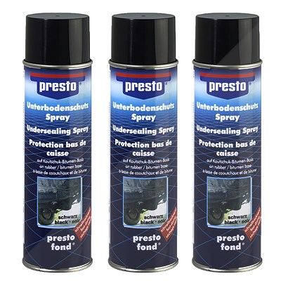 Presto 3x 500ml Unterbodenschutz Bitumen schwarz [Hersteller-Nr. 306017] von PRESTO