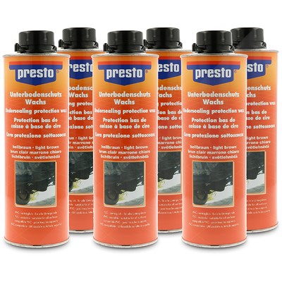 Presto 6x 1 L Unterbodenschutz auf Wachsbasis braun [Hersteller-Nr. 603246] von PRESTO