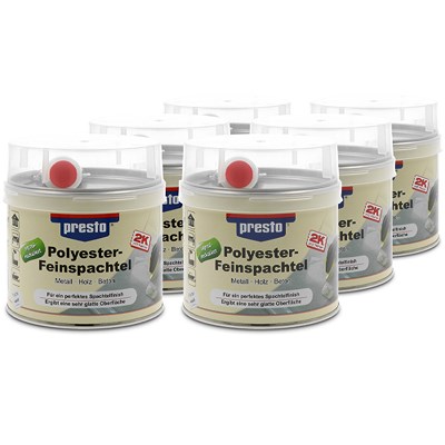 Presto 6x 1kg Polyester Feinspachtel [Hersteller-Nr. 601235] von PRESTO