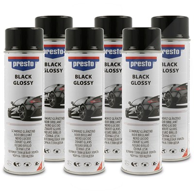 Presto 6x 500 ml Universal Spray, schwarz glänzend von PRESTO