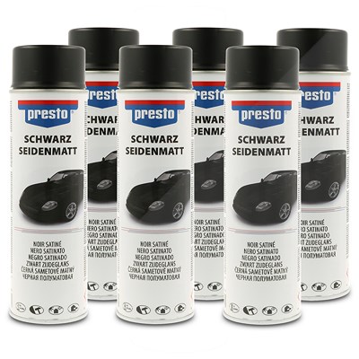 Presto 6x 500 ml Universal Spray, schwarz seidenmatt von PRESTO