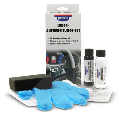 Presto Leder-Aufbereitungs-Set schwarz seidenmatt von PRESTO