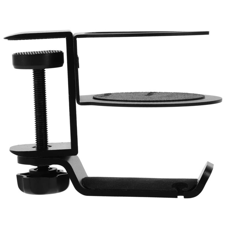 PRETYZOOM STK Kopfhörer-aufhänger Zubehör Utensil Halter Stand Stehen Schreibtisch Büro Großes Mauspad Headset Kopfhörerständer Black Aluminiumlegierung von PRETYZOOM