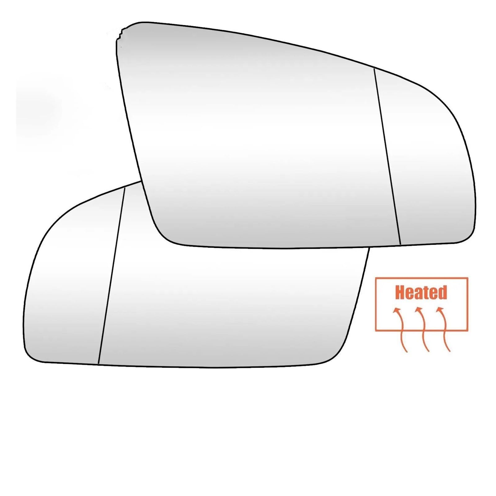 Außenspiegelglas Für A4 S4 B6 B7 2001 2002 2003 2004 2005 2006 2007 2008 Links Rechts Beheizter Rückspiegel Glas Seitenflügelspiegel Seitenspiegelglas(Right) von PRFGSGVBV