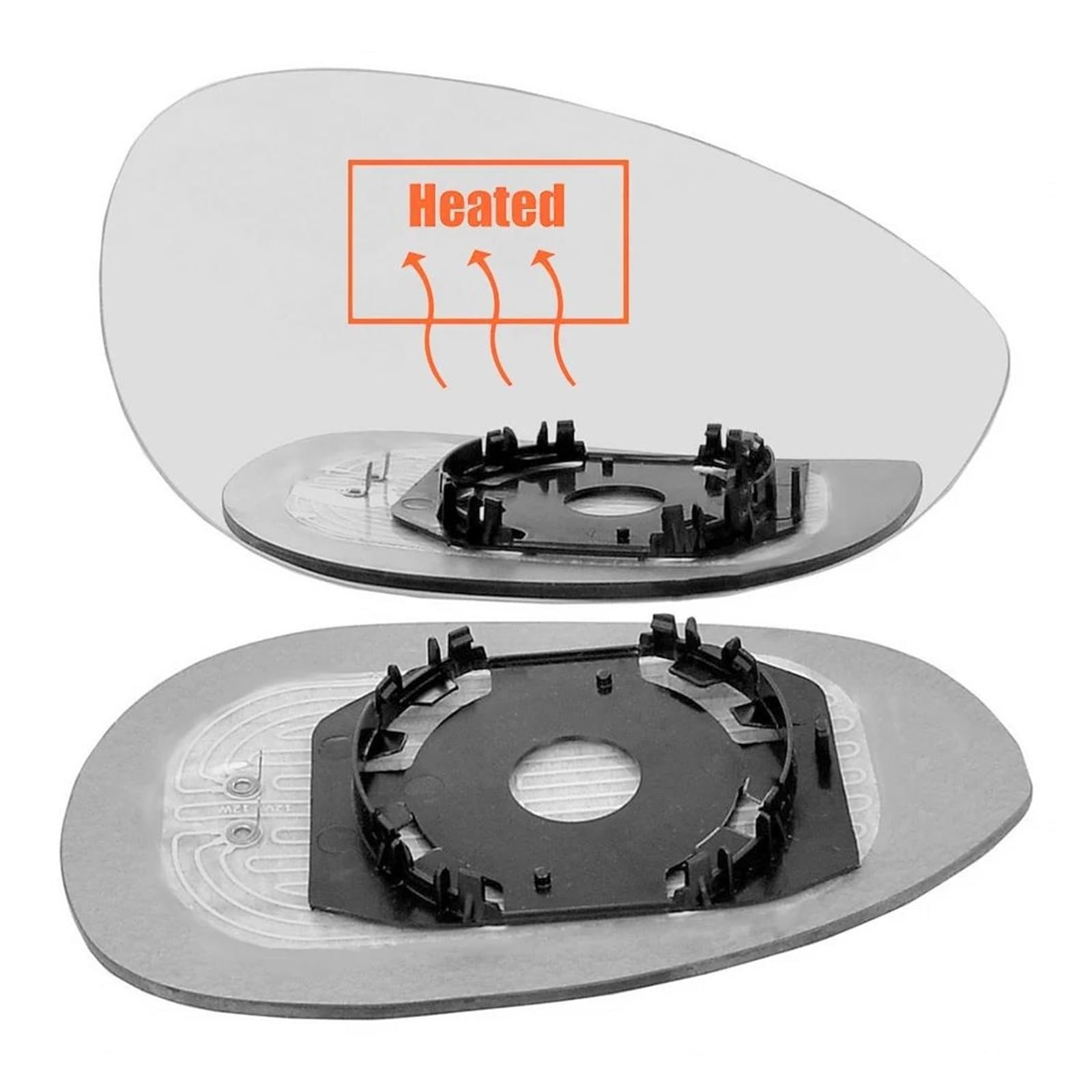 Für FIAT 500 500C 2007-2014 2015 2016 2017 2018 2019 2020 2021 2022 2023 Ersatz Links Rechts Rück Ersatz Seite Flügel Spiegel Glas Beheizte Auto(A Pair) von PRFGSGVBV