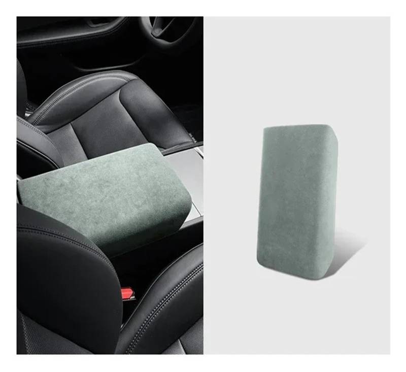 Interieur Mittelkonsole Für T&esla Für Modell 3/3+ Highland 2024 Auto Center Control Armlehne Abdeckung Wildleder Armlehne Panel Abdeckung Shell Dekoration Auto Innenraum Rahmen(Tundra Green) von PRFGSGVBV