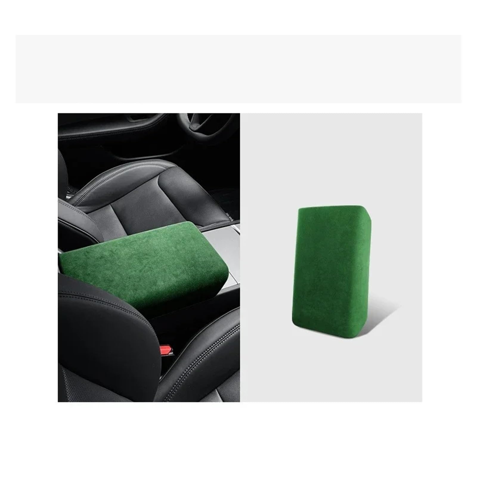 Interieur Mittelkonsole Für T&esla Für Modell 3/3 Highland 2024 Center Control Armlehne Abdeckung Wildleder Auto Armlehne Panel Abdeckung Shell Dekoration Auto Innenraum Rahmen(Cool Green) von PRFGSGVBV