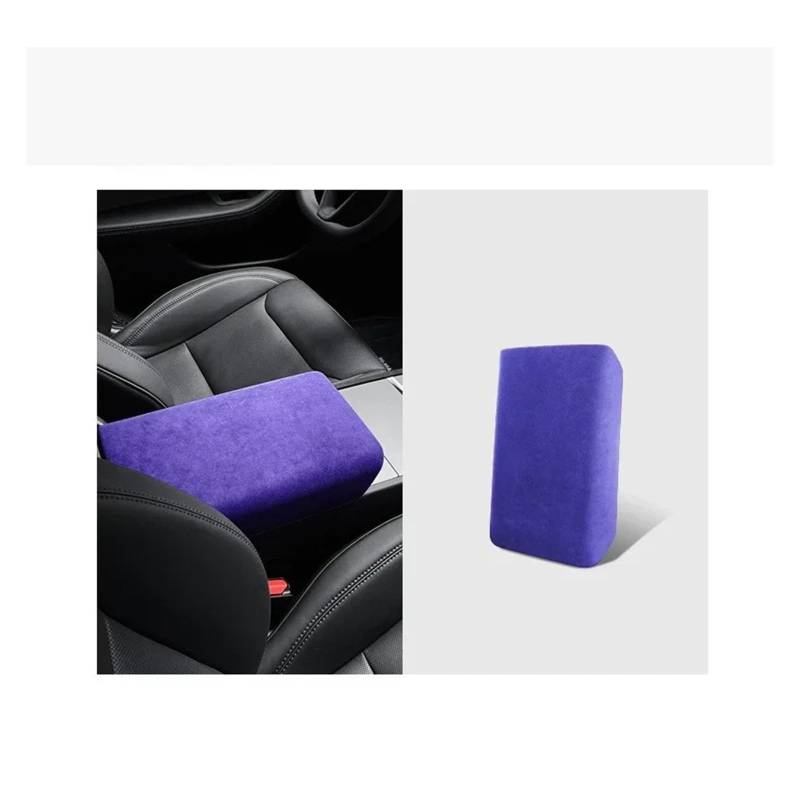 Interieur Mittelkonsole Für T&esla Für Modell 3/3 Highland 2024 Center Control Armlehne Abdeckung Wildleder Auto Armlehne Panel Abdeckung Shell Dekoration Auto Innenraum Rahmen(Purple) von PRFGSGVBV