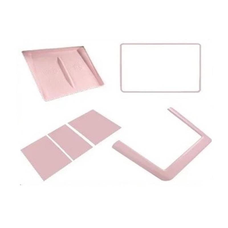 Interieur Mittelkonsole Für T&esla Für Modell 3 Highland 2024 Auto Center Panel Drahtlose Lade Silikon Rahmen Lünette Innen Auto Innenraum Rahmen(Pink 4PCS) von PRFGSGVBV