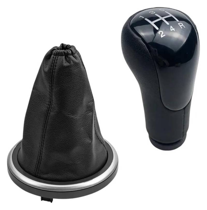 Schaltknauf-Adapter Für Fiesta Für Fusion Für Transit Für Connect 2002-2008 Schaltknauf Schalthebelmanschette Auto Schaltknauf(5 Speed Black Case) von PRGPMSUNAD