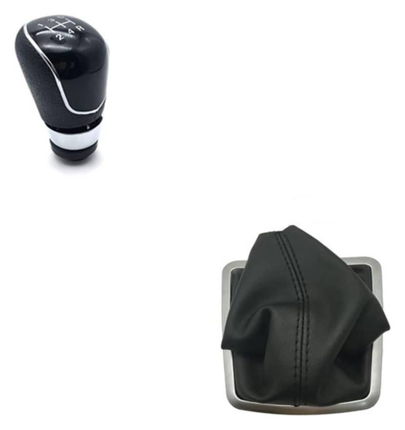 Schaltknauf-Adapter Für Ford Für Focus 2 Für MK2 FL Für MK3 MK4 MK7 Für MONDEO Für KUGA Für GALAXY Für FIESTA Manueller 5-6-Gang-Schaltknauf(Black Large 5 Speed) von PRGPMSUNAD